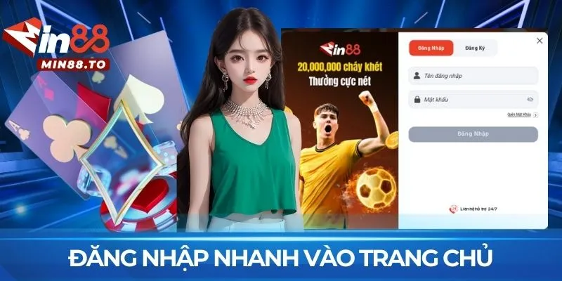 Đăng nhập nhanh vào trang chủ dành cho người mới 